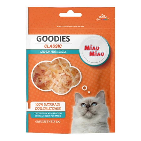 MIAU MIAU przysmak dla kotów - słomki z łososia, 50 g