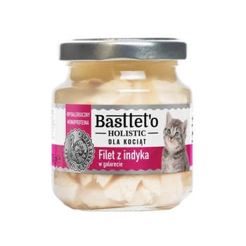 BASTTET'O HOLISTIC mokra karma dla kociąt - indyk w galarecie 130 g