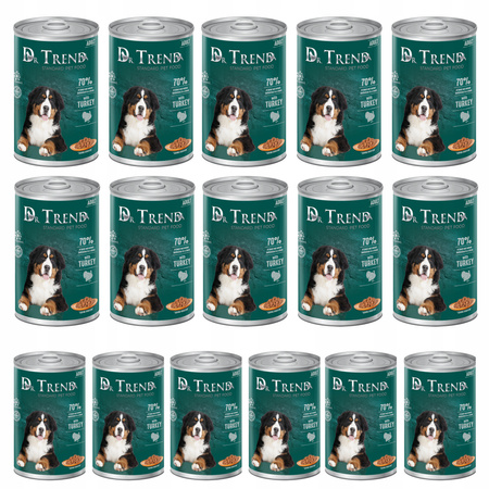 DR. TREND mokra karma dla psów z indykiem w delikatnym sosie 16x1250 g