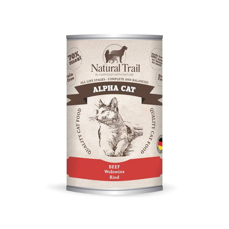 NATURAL TRAIL Alpha Cat mokra karma dla kotów - wołowina 400 g