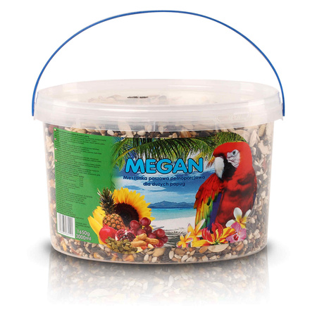 MEGAN karma pełnoporcjowa dla dużych papug, 3 L (1,65 kg)