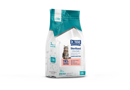 Dr. Trend Premium sucha karma dla kotów sterylizowanych jagnięcina 2 kg