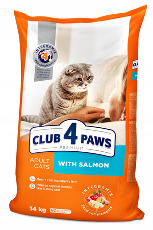 CLUB 4 PAWS Premium sucha karma dla kotów - łosoś 14 kg