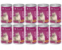 DR. TREND „Sterilised” Premium mokra karma dla kotów z kurczakiem 10x400 g