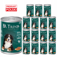 DR. TREND mokra karma dla psów z indykiem w delikatnym sosie 16x1250 g