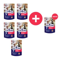 CLUB 4 PAWS Premium mokra karma dla szczeniąt - indyk (5+1), 480 g