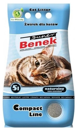 Super Benek żwirek bentonitowy Compact Active, 5 L