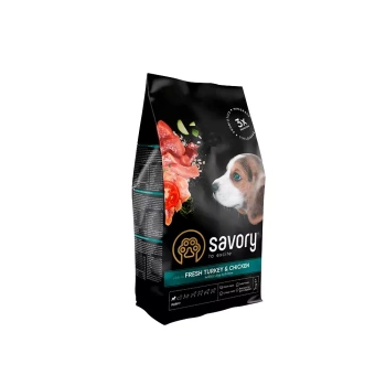 SAVORY sucha karma dla szczeniąt - indyk i kurczak 1 kg