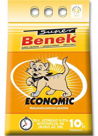 Super Benek Economic żwirek bentonitowy Active 10 L