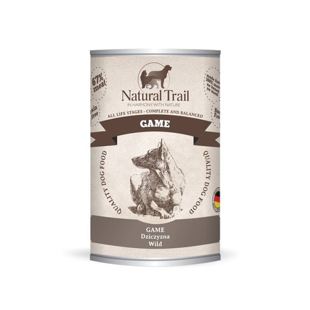 NATURAL TRAIL mokra karma dla psów - dziczyzna 400 g