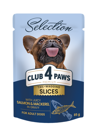 CLUB 4 PAWS Selection mokra karma dla psa małych ras - łosoś i makrela 85g