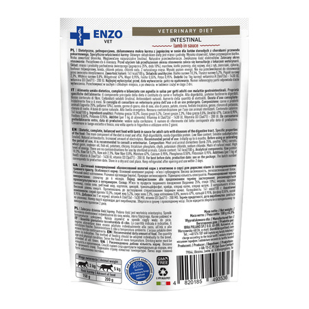 ENZO VET Intestinal mokra karma dla kotów - jagnięcina w sosie 100 g