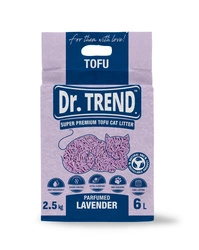 DR. TREND Super Premium Żwirek na bazie tofu o zapachu lawendy, 6 L