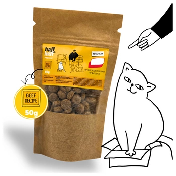 Half&Half sucha karma dla dorosłych kotów - wołowina 50 g