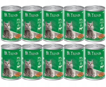 DR. TREND mokra karma dla kotów z wołowiną w delikatnym sosie 10x400 g