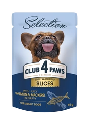 CLUB 4 PAWS Selection mokra karma dla psa małych ras - łosoś i makrela 85g