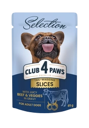 CLUB 4 PAWS Selection mokra karma dla psów małych ras - wołowina 85 g