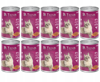 DR. TREND „Sterilised” Premium mokra karma dla kotów z kurczakiem 10x400 g