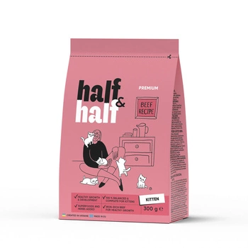 Half&Half sucha karma dla kociąt - wołowina 300 g