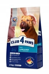 CLUB 4 PAWS Premium sucha karma dla psów - jagnięcina i ryż 2 kg