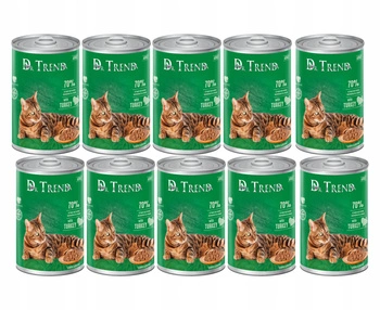 DR. TREND mokra karma dla kotów z indykiem w delikatnym sosie 10x400 g