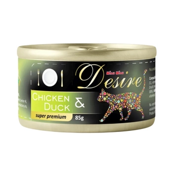 MIAU MIAU DESIRE mokra karma dla kotów - kurczak i kaczka 85 g