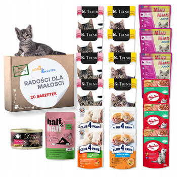 Zestaw Mokra karma dla kociąt mix smaków 20 szt