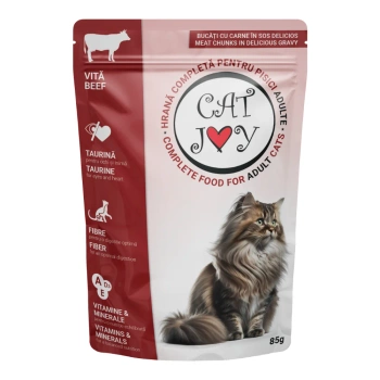 CAT JOY mokra karma dla kotów - wołowina w sosie 85 g