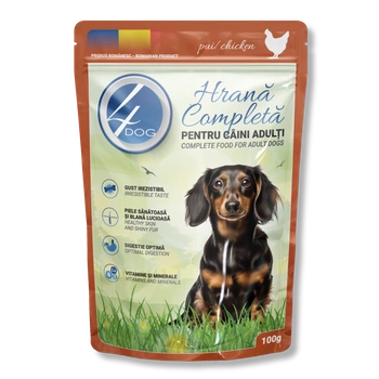 4DOG mokra karma dla dorosłych psów - kurczak w sosie 100 g