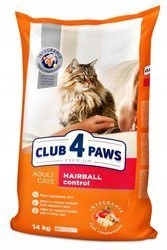 CLUB 4 PAWS Premium sucha karma dla kotów - eliminacja kul włosowych 14 kg