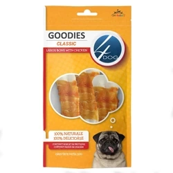 4DOG GOODIES przysmak dla psów - duża kość z kurczakiem, 120 g