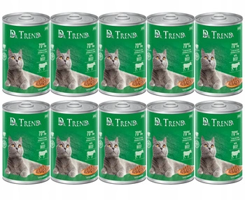 DR. TREND mokra karma dla kotów z wołowiną w delikatnym sosie 10x400 g