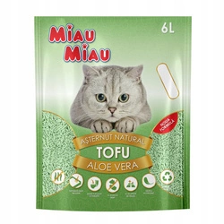 MIAU MIAU żwirek tofu z zapachem aloe vera 6L