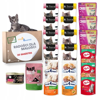 Zestaw Mokra karma dla kociąt mix smaków 20 szt