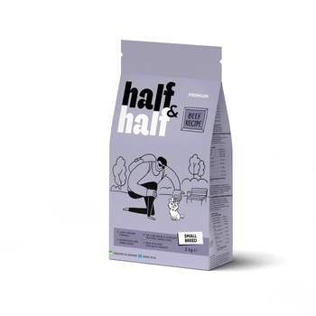 Half&Half sucha karma dla dorosłych psów małych ras - wołowina 2 kg
