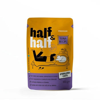 Half&Half "Sterilised" mokra karma dla dorosłych kotów - tuńczyk w sosie 100 g