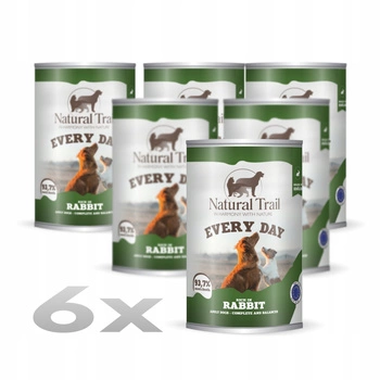NATURAL TRAIL Every Day mokra karma dla psów - królik 6 x 400 g