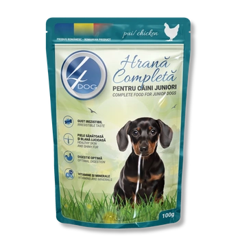 4DOG Junior mokra karma dla szczeniąt - kurczak w sosie 100 g
