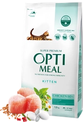 OPTIMEAL Super Premium sucha karma dla kociąt - kurczak 1,5 kg