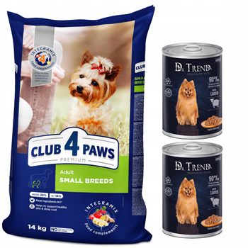CLUB 4 PAWS Premium sucha karma dla psów małych ras 14 kg + GRATIS