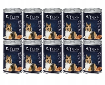 DR. TREND Premium mokra karma dla psów z cielęciną w sosie 10x400 g