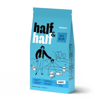 Half&Half sucha karma dla szczeniąt - wołowina 12 kg