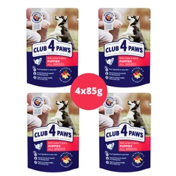 CLUB 4 PAWS Premium mokra karma dla szczeniąt - indyk w sosie (4 x 85) 340 g