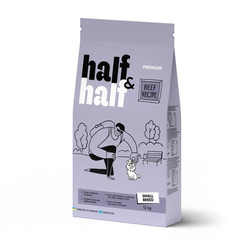 Half&Half sucha karma dla dorosłych psów małych ras - wołowina 12 kg