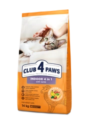CLUB 4 PAWS „Indoor 4 in1” sucha karma dla kotów - jagnięcina 14 kg