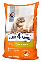 CLUB 4 PAWS Premium sucha karma dla kotów - królik 14 kg