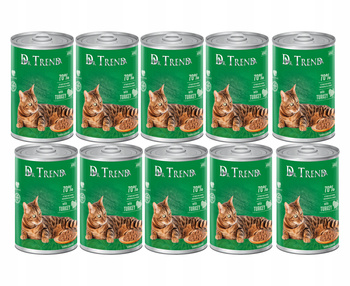 DR. TREND mokra karma dla kotów z indykiem w delikatnym sosie 10x400 g