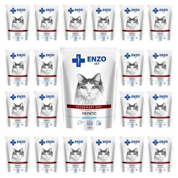 ZESTAW ENZO VET pasztet z drobiowych wątróbek dla kotów 24 x 100 g