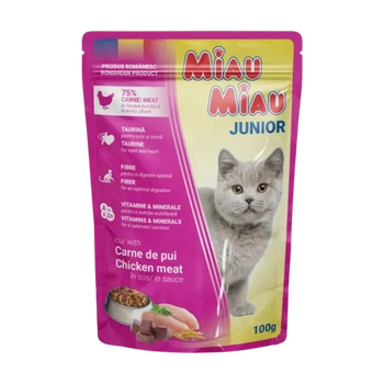 MIAU MIAU mokra karma dla kociąt - kurczak w sosie 100 g