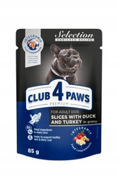 CLUB 4 PAWS Premium mokra karma dla psów małych ras -  kaczka i indyk 85 g